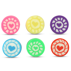 Polymer Perlen Rund Herz Multicolour