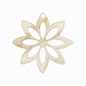 Resin Anh&auml;nger Blume Beige