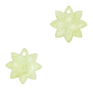 Resin Anh&auml;nger Blume Light green