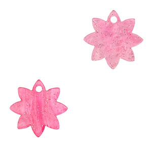 Resin Anh&auml;nger Blume Pink