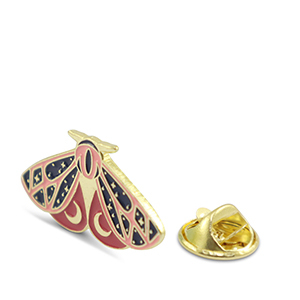 Anstecker Nachtfalter Blue-pink-gold
