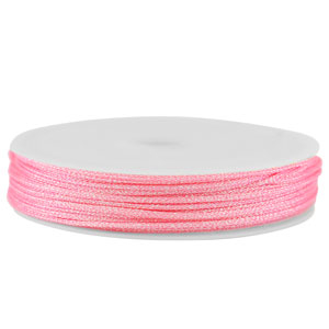 Makramee Band geflochten 0,8mm Pink metallic