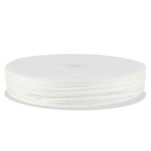 Makramee Band geflochten 0,8mm White metallic