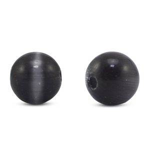 6 mm Glasperlen Cat's Eye Anthracite