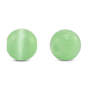 6 mm Glasperlen Cat's Eye Light green