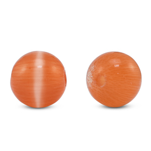 6 mm Glasperlen Cat's Eye Orange