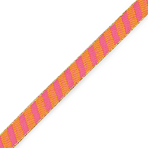 Schmuckband mit Text Streifen Orange-pink