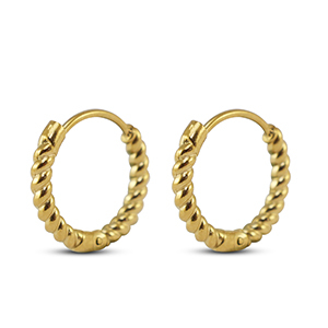 Ohrringe aus Stainless Steel - Rostfreiem Stahl Creolen Gold