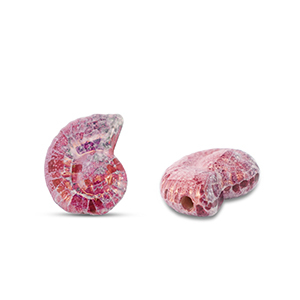 DQ Griechische Keramik Perlen Muschel Forest purple