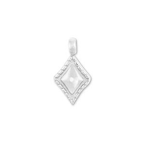 Stainless Steel - Rostfrei Stahl Anh&auml;nger Rhombus Silver