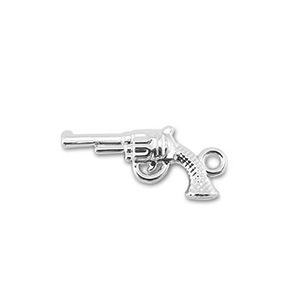 Metall Anh&auml;nger Revolver Silver