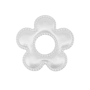 Stainless Steel - Rostfrei Stahl Anh&auml;nger/Zwischenst&uuml;ck Blume Silver