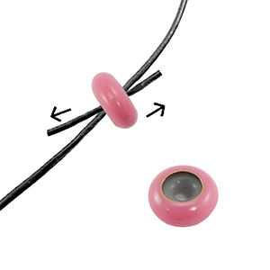 Smart-Stopperperlen Enamel 10x4mm Dark pink