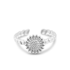 Ringe aus Stainless Steel - Rostfreiem Stahl Blume Silver