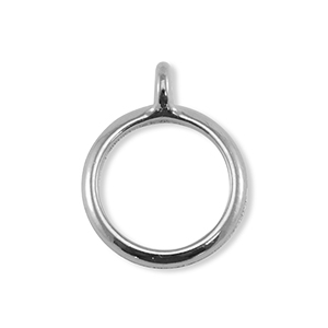 Metall Zubeh&ouml;r DQ Ring mit &Ouml;se Antik silber (Nickelfrei)