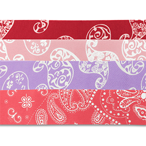 Bandana-Mix-Set 4 St&uuml;ck Red-light pink-purple-dark pink