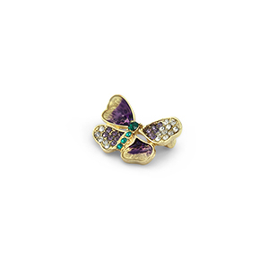 Broschen Schmetterling Gold-purple-green