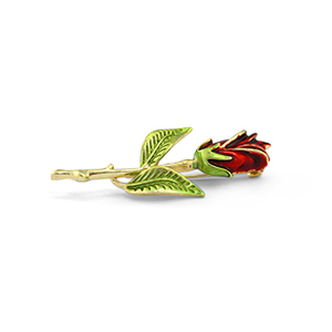 Broschen Rose Red-green-gold