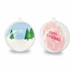 Transparenter Schmuck Ball Transparent-pink/white-blue-green