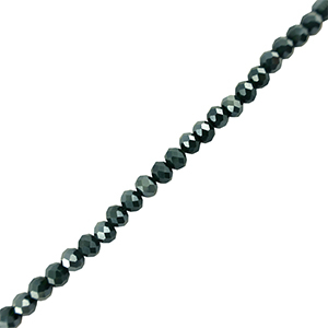 Top Glas Facett Perlen 4x3mm rondellen Dark green