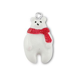 Resin Anh&auml;nger Polarb&auml;r White-red