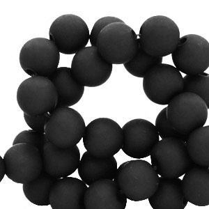 6 mm Acrylperlen Black