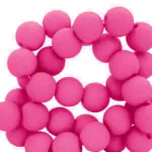 6 mm Acrylperlen Fuchsia