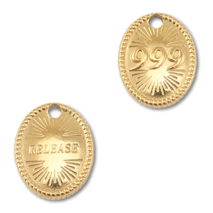 BY31&reg; Stainless Steel - Rostfrei Stahl Anh&auml;nger Engelszahlen 999 / Release Gold