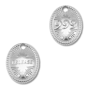 BY31&reg; Stainless Steel - Rostfrei Stahl Anh&auml;nger Engelszahlen 999 / Release Silver