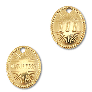 BY31&reg; Stainless Steel - Rostfrei Stahl Anh&auml;nger Engelszahlen 111 / Intuition Gold