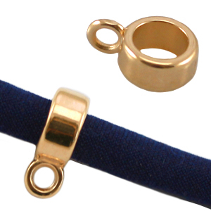 Metall DQ Ring mit &Ouml;se 8mm Gold (Nickelfrei)