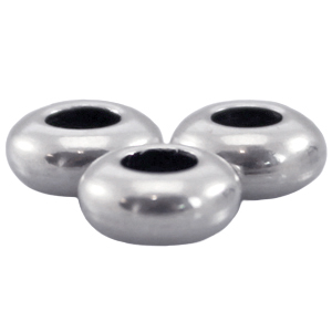 DQ Metall Perlen 7x3mm Antik silber (Nickelfrei)