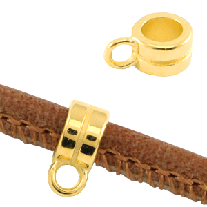 DQ Metall Ring mit &Ouml;se &Oslash;3.8mm Gold (Nickelfrei)