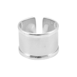 Metall Zubeh&ouml;r DQ Basis Ring (f&uuml;r 10mm Kordel/Leder) Antik silber (nickelfrei)