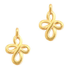 Metall Anh&auml;nger DQ double Infinity Gold (Nickelfrei)