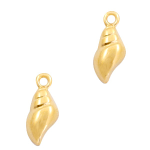 Metall Anh&auml;nger DQ Muschel Gold (Nickelfrei)