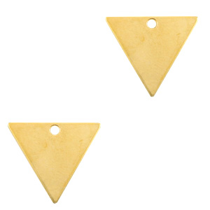 Metall Anh&auml;nger DQ Triangle Gold (Nickelfrei)