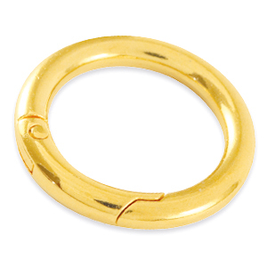 Metall Zubeh&ouml;r DQ Schl&uuml;ssel Anh&auml;nger Ring 35mm Gold (Nickelfrei)