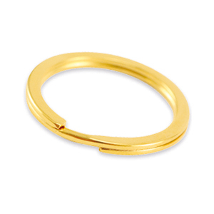 Metall Zubeh&ouml;r DQ Schl&uuml;ssel Anh&auml;nger Ring 25mm Gold (Nickelfrei)