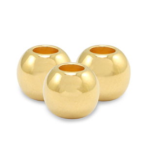 Metall Perlen DQ 6mm Gold (Nickelfrei)