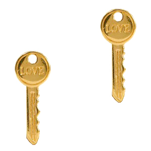Metall Anh&auml;nger DQ Key "Love" Gold (Nickelfrei)