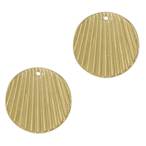 Metall Anh&auml;nger DQ 21mm Gold (Nickelfrei)