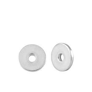 Metall Perlen DQ Disc Rondellen 5mm Antik Silber (Nickelfrei)