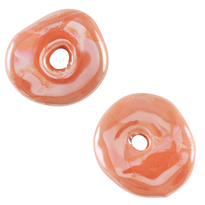 DQ Griechische Keramik Perlen Donut Blush orange