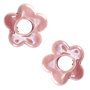 DQ Griechische Keramik Perlen Blume Magenta haze pink