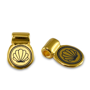 Metall Schieber DQ Muschel Gold (Nickelfrei)