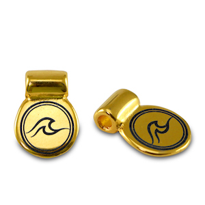 Metall Schieber DQ Welle Gold (Nickelfrei)