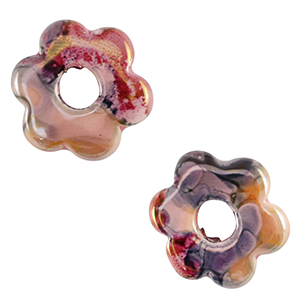 DQ Griechische Keramik Perlen Blume Rose-black