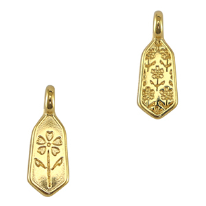 Metall Anh&auml;nger DQ Blume Gold (Nickelfrei)
