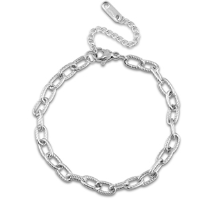 Gliederarmb&auml;nder aus Stainless Steel - Rostfreiem Stahl Verdreht Silver